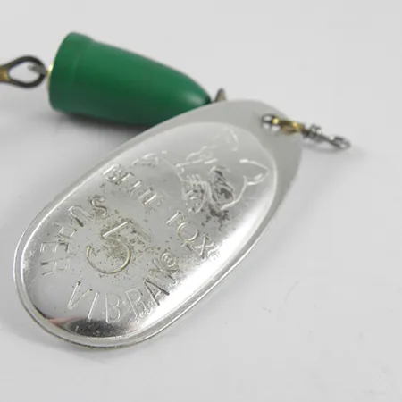 Blue Fox Super Vibrax 5 Rotačka, Nikl/Zelená, 13g, Mosazné kolečko, #1505