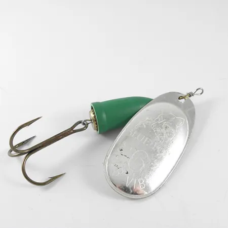 Blue Fox Super Vibrax 6 Rotačka, Nikl / Zelená, 18g, Mosazný Převod, #1506