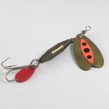 Luhr Jensen Les Davis Bolo Třpytka, Mosaz / Oranžová, 10g, #1608