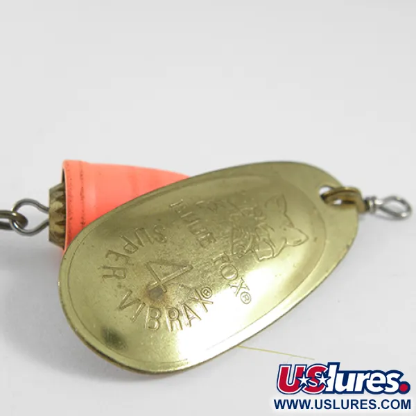 Blue Fox Super Vibrax 4 Třpytka, Mosaz / Oranžová, 10,5g, Finsko, #1617