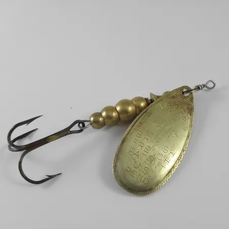 Mepps Aglia 5 Rotační třpytka, Mosaz, 14g, Ražený list, #1719