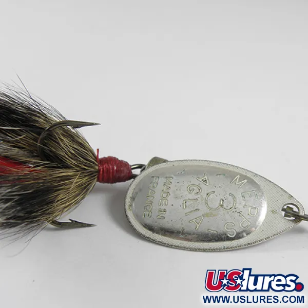 Mepps Aglia 3 dressed Rotačka, Nikl, 7,3g, Veverčí srst, #1751