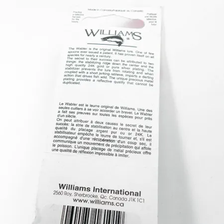 Williams Wabler W60 Plandavka, Stříbrná / Hnědá, 21g, Postříbřeno, #1804