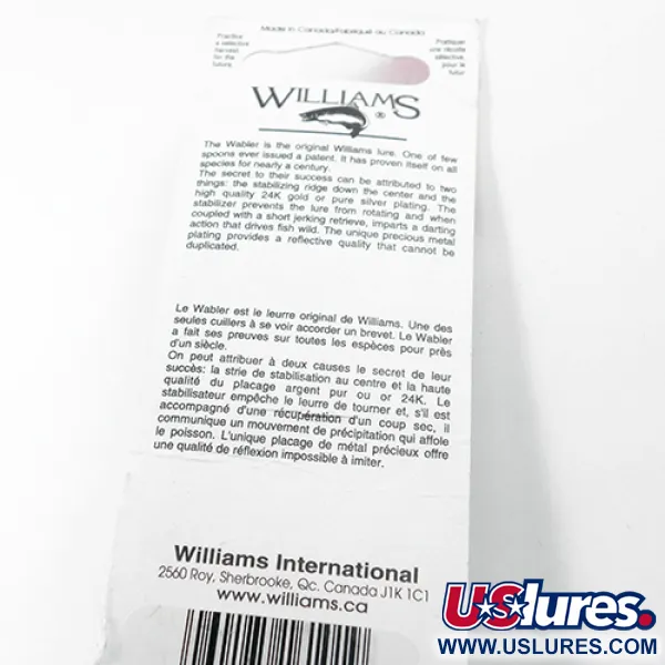 Williams Wabler W60 Plandavka, Stříbrná / Hnědá, 21g, Postříbřeno, #1804