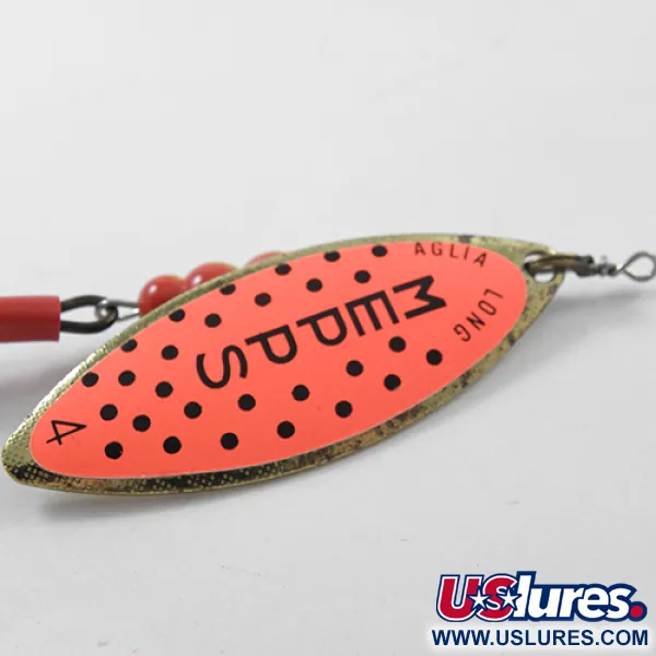 Mepps Aglia Long 4 Rotačka, Mosaz / Oranžová, 17g, Willow, #1825