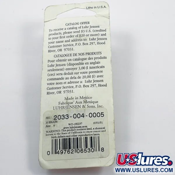 Luhr Jensen Metric Pro Spinner 4, Tepané zlato, 11g, Třpytka, #1881