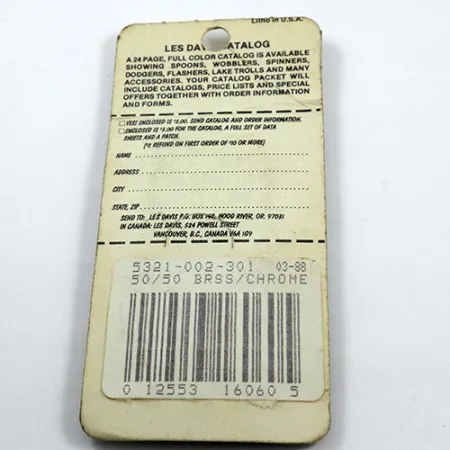 Les Davis Canadian Wonder Plandavka, Nikl/Zlato, 7g, 50/50 Finish, #1884