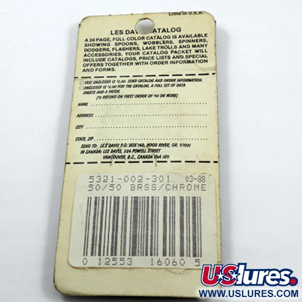 Les Davis Canadian Wonder Plandavka, Nikl/Zlato, 7g, 50/50 Finish, #1884