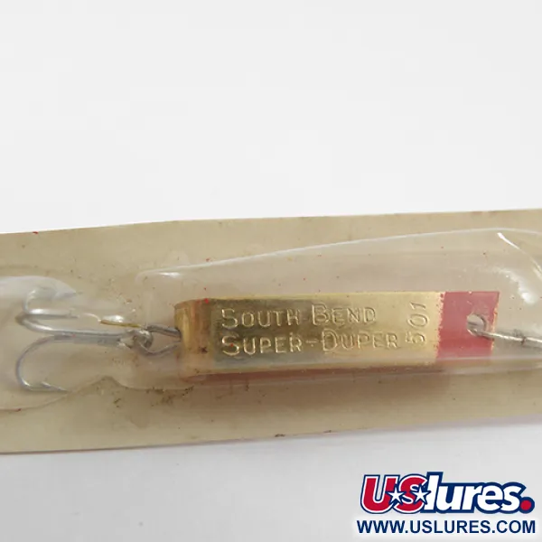 South Bend Super-Duper 501 Plandavka, Zlatá/Červená, 2.3g, Vintage, #1889