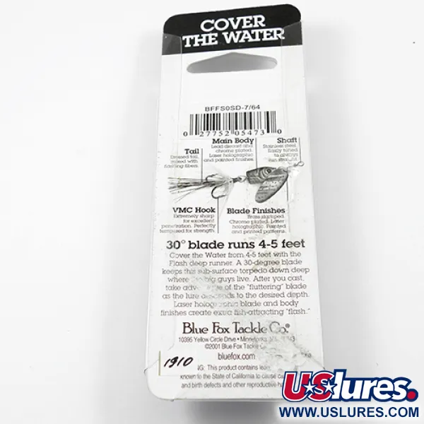 Třpytka Blue Fox Flash Deep Runner, Duhová, 3,3g, VMC háček, #1910