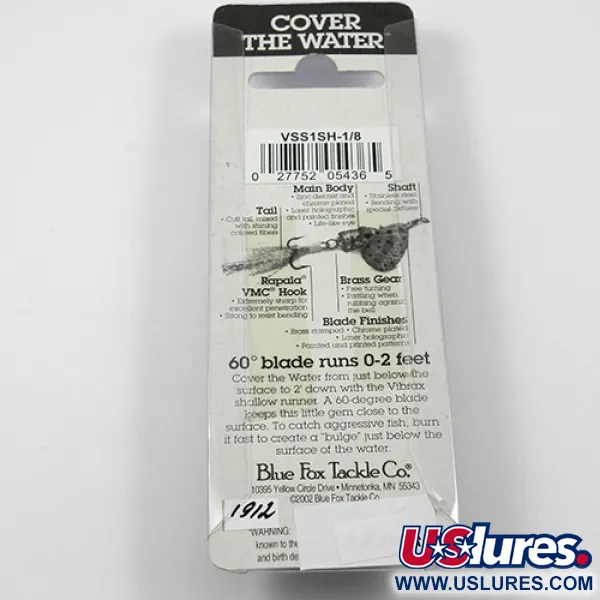 Blue Fox Vibrax Shallow Třpytka, Duha, 5g, Mělce Potápivá, #1912