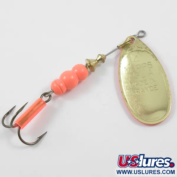 Mepps Aglia Hot 4 Třpytka, Fluo Oranžová/Zlatá, 9g, Klasika, #1914