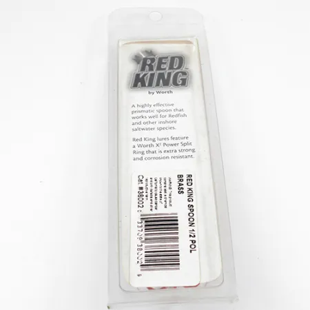 Plandavka Worth Red King Spoon, Tloučená mosaz, 17g, Slaná voda, #1941