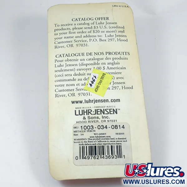 Luhr Jensen Krocodile Die #5 Plandavka, Fire Tiger/Gold, 21g, #1944