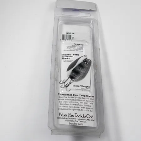 Blue Fox Strobe Tear Drop Plandavka, Černá/Bílá, 11g, VMC, #1979