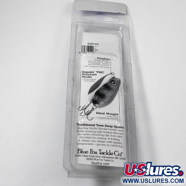 Blue Fox Strobe Tear Drop Plandavka, Černá/Bílá, 11g, VMC, #1979