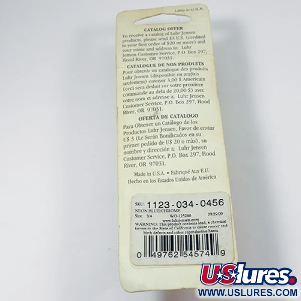 Luhr Jensen Lil' Kroc (Krocodile Stubby) Plandavka, Nikl/Modrá, 21g, #1998