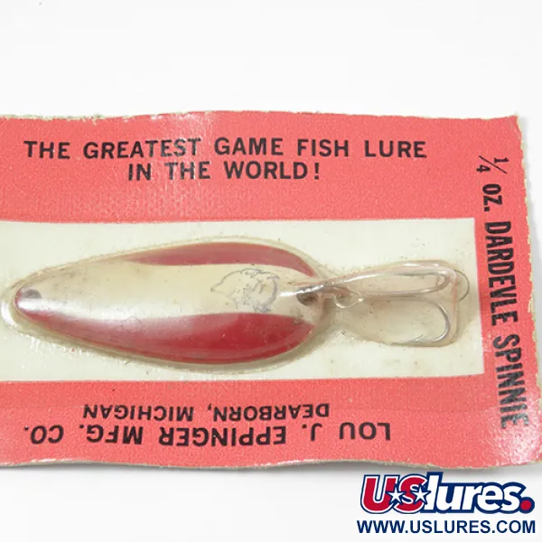 Eppinger Dardevle Spinnie Plandavka, Červená / Bílá, 7g, Vintage, #2002