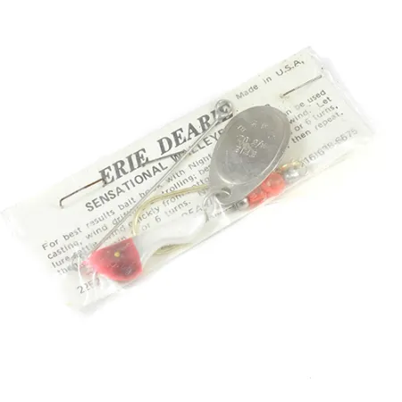 Erie Dearie Walleye Killer Rotačka, Nikl/Bílá/Červená, 14g, #2008