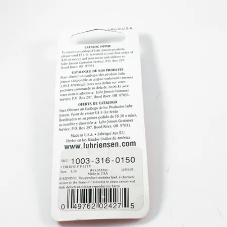 Luhr Jensen Krocodile Plandavka, Nikl, 9g, Úzký Profil, #2047