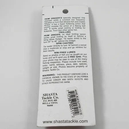 Shasta Humdinger Plandavka, Nikl / Modrá, 14g, #2049