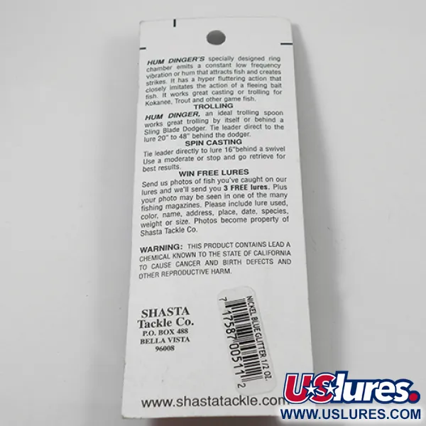 Shasta Humdinger Plandavka, Nikl / Modrá, 14g, #2049