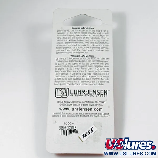 Luhr Jensen Krocodile Plandavka, Nikl / Modrá, 9g, Dráždidlo, #2055