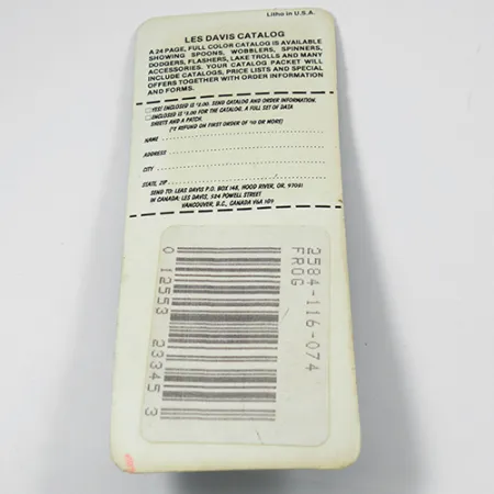 Luhr Jensen Les Davis Bang Tail Třpytka, Frog, 2g, Zlatý List, #2077