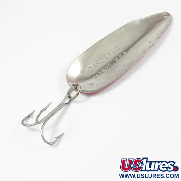 Eppinger Dardevle, 28g, Červená / Bílá / Nikl, plandavka #2092