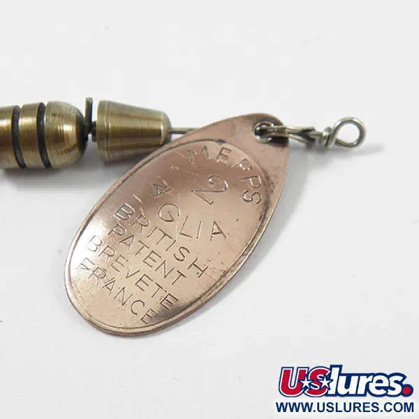 Mepps Aglia 2 Rotační třpytka, Měď, 4.5g, Patentní značky, #2158