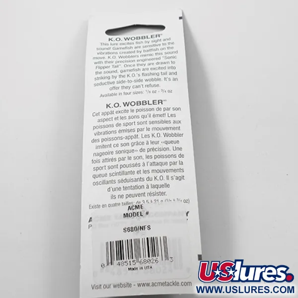 Acme K.O. Wobbler UV Plandavka, Nikl/UV, 21g, UV aktivní, #2216