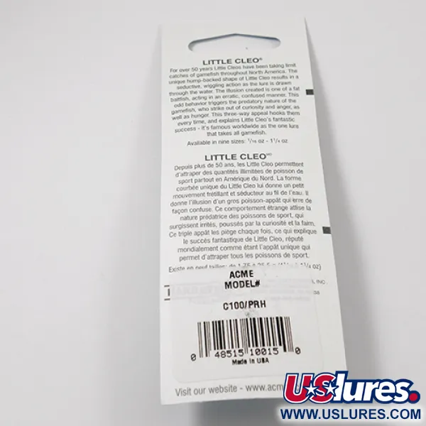 Acme Little Cleo Plandavka, Bílá / Červená, 9,5g, Nepoužitá, #2219