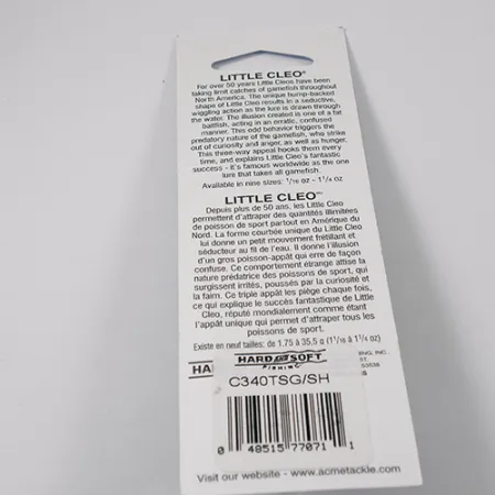 Little Cleo Glow Plandavka, Chartreuse Orange, 21g, Super Glow, #C340TSG/SH