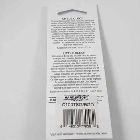 Acme Little Cleo Plandavka, Nikl/Zelená/Glow/UV, 9,5g, hrbatá, #2224