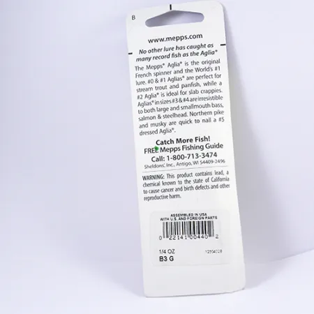 Mepps Aglia 3 Třpytka, Zlatá, 7g, Pozlacený List, #2295