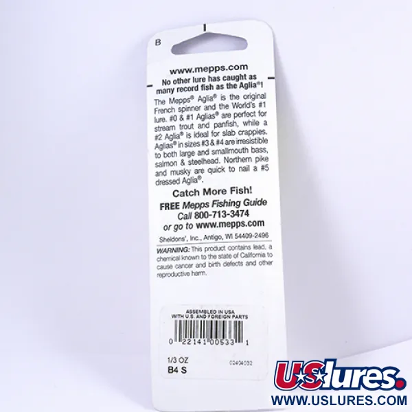 Mepps Aglia 4 Třpytka, Stříbrná, 9g, Červený Bod, #2296