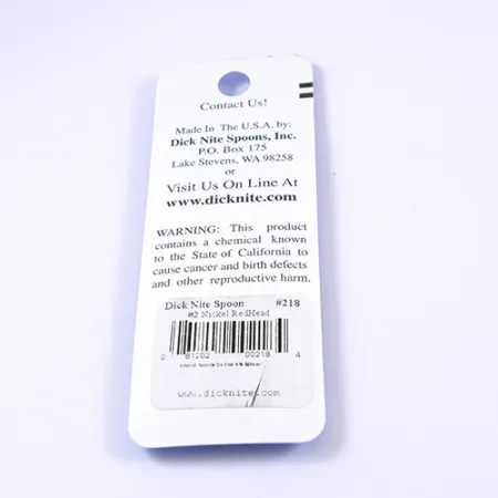 Dick Nite #2 Plandavka, Nikl/Červená, 3.5cm, Siwash háček, #2306