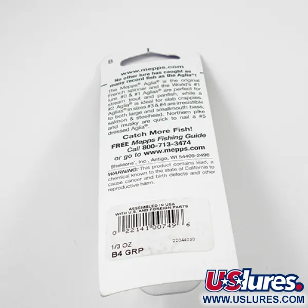Mepps Aglia 4 Platinum Třpytka, Platinum Green, 9g, USA model, #2362