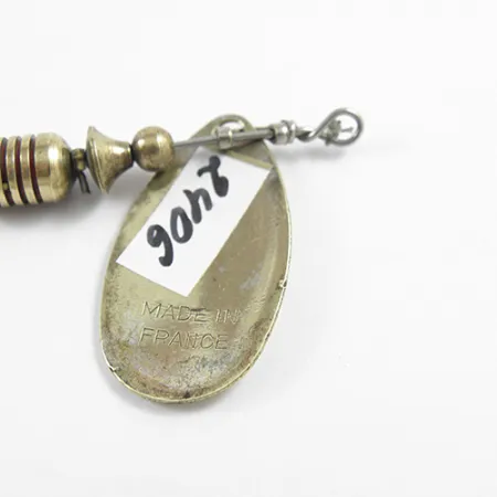 Mepps Aglia 2 Rotační Třpytka, Mosaz, 4,5g, Červená Bužírka, #2406