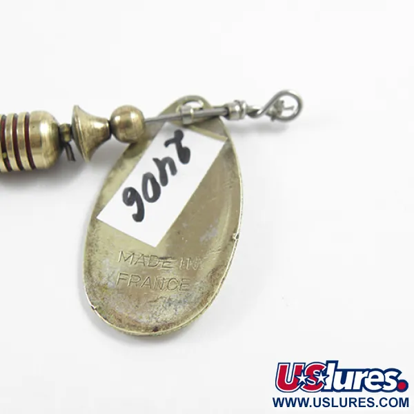 Mepps Aglia 2 Rotační Třpytka, Mosaz, 4,5g, Červená Bužírka, #2406