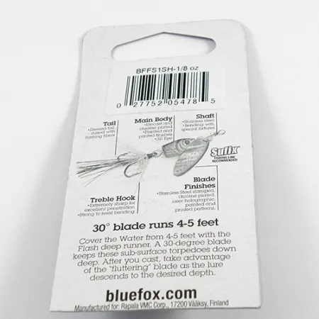 Blue Fox Flash Deep Runner Třpytka, Stříbrná/Duhová, 4g, #2409