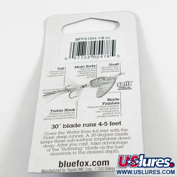 Blue Fox Flash Deep Runner Třpytka, Stříbrná/Duhová, 4g, #2409