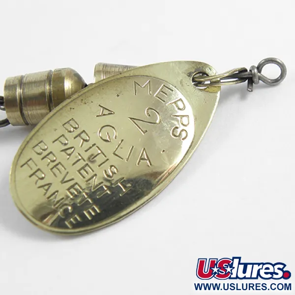 Mepps Aglia 2 Rotační Třpytka, Mosaz, 4.5g, Klasický List, #2414