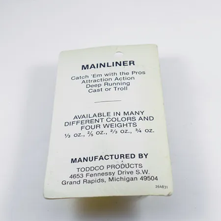 TODDCO Main liner Plandavka, Bílá / Nikl, 11g, 3x Strong Hook, #2439