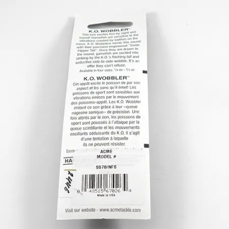 Acme K.O. Wobbler UV Plandavka, Nikl/UV Orange, 14g, UV aktivní, #2446