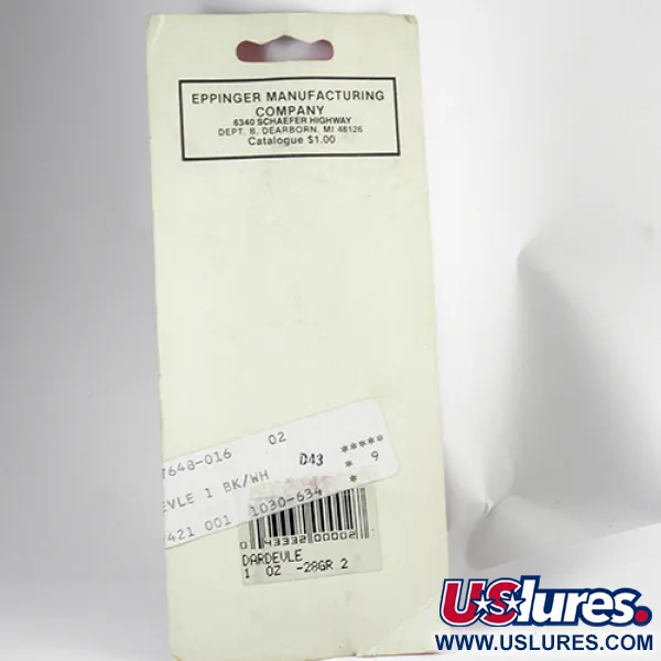 Eppinger Dardevle Plandavka, Černá/Slonová Kost, 28g, Klasik, #2558