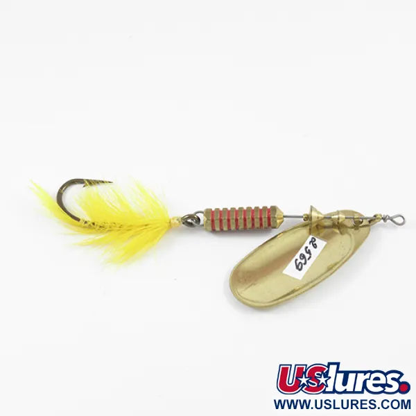 Mepps Comet 5 Dressed Rotačka, Mosaz / Žlutá, 13g, Výměnný háček, #2569