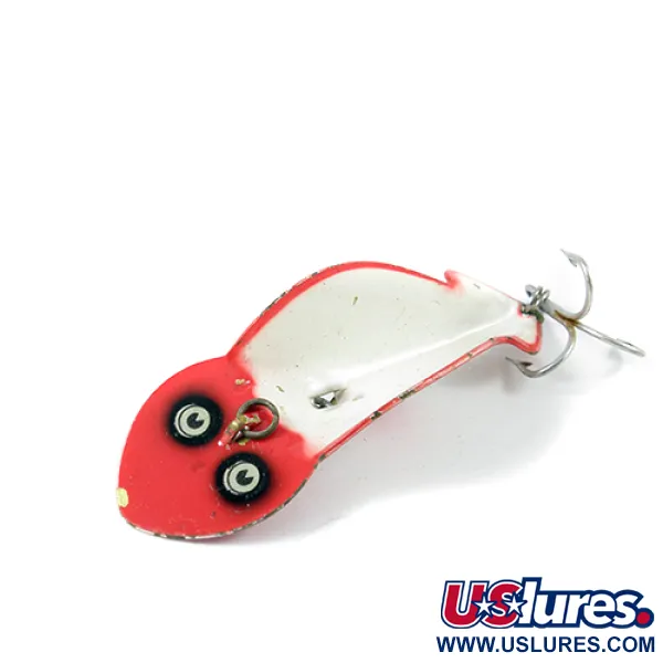 Buck Perry Spoonplug Kovová Nástraha, Červená/Bílá, 10g, Vintage, #2705