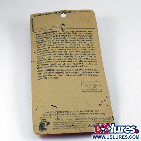 Luhr Jensen Krocodile Die #3 Glow Plandavka, Bílá/Modrá, 14g, #2803