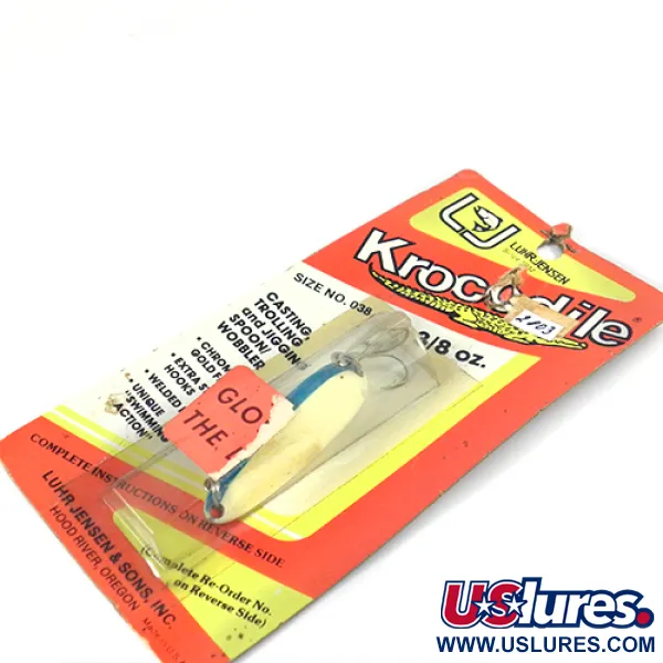 Luhr Jensen Krocodile Die #3 Glow Plandavka, Bílá/Modrá, 14g, #2803